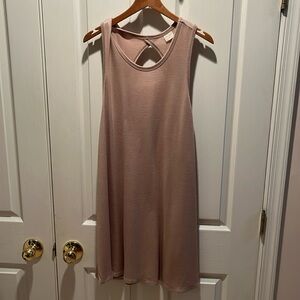 Mauve dress with twist back detail